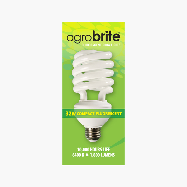lette Kvalifikation Vil ikke Agrobrite Compact Fluorescent Bulb, 32W - VioletSupply.com
