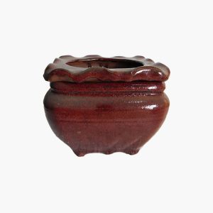 6" Square with Decorative Trim - Merlot